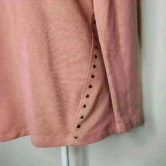 d&Co. Denim + Company pink long sleeve studded top size XXS - Picture 3 of 7